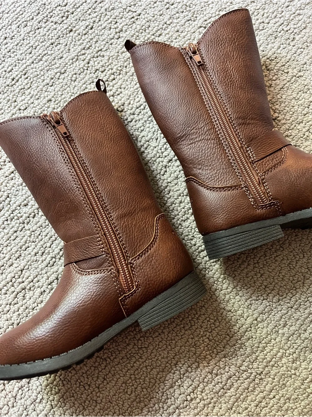 New! OshKosh B'gosh Brown Girls' Mid-Calf Boots size 9